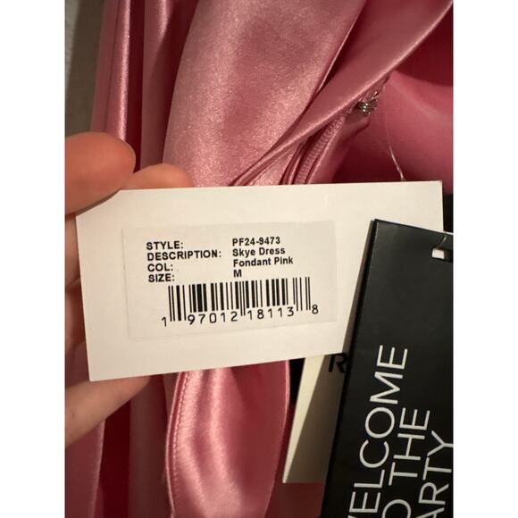Retrofete Skye Maxi Dress Strapless Satin Party Formal Guest Prom Fondant Pink M - Picture 13 of 14